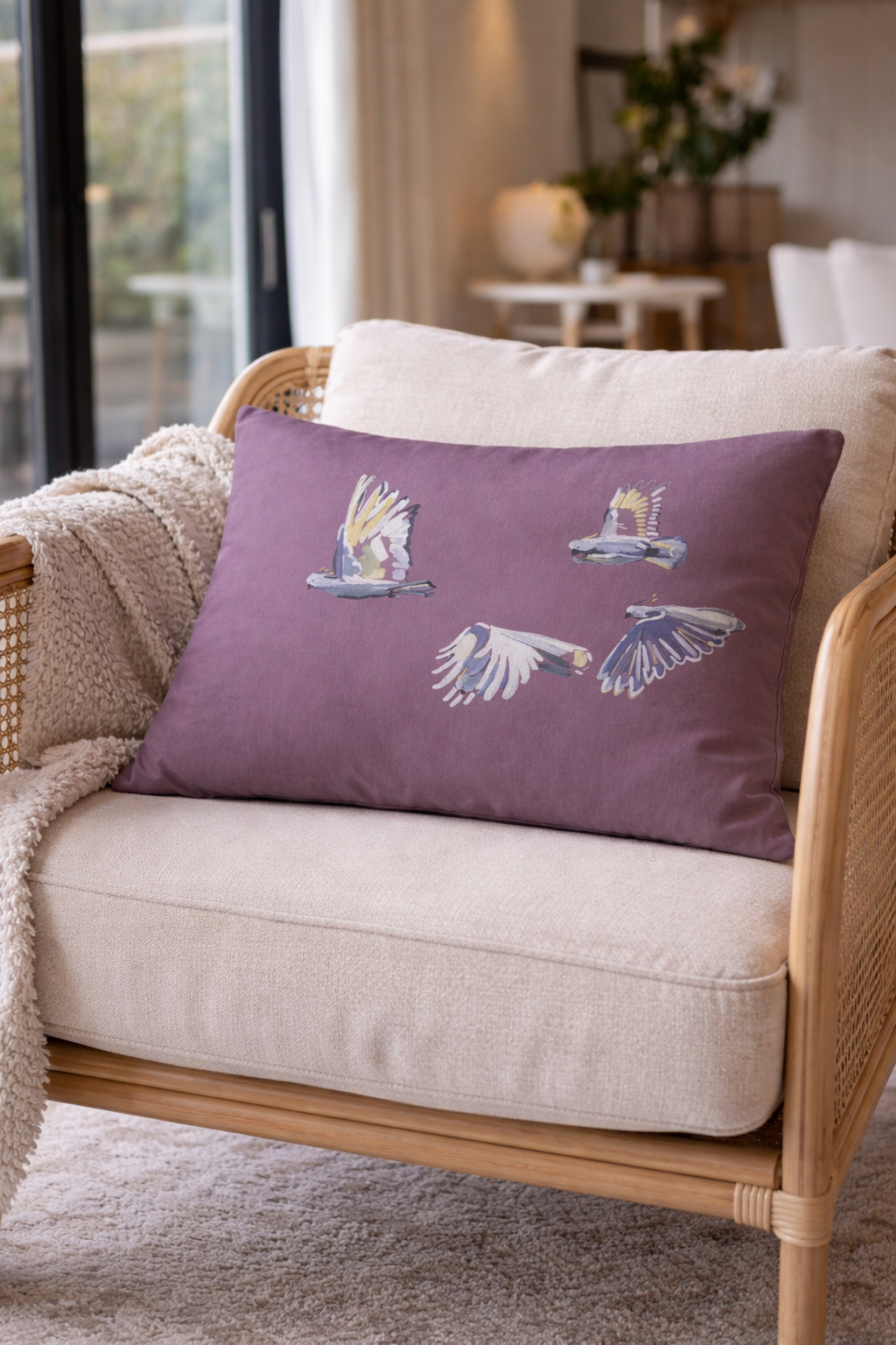 Cockatoo Lumbar Cushion 19x13"