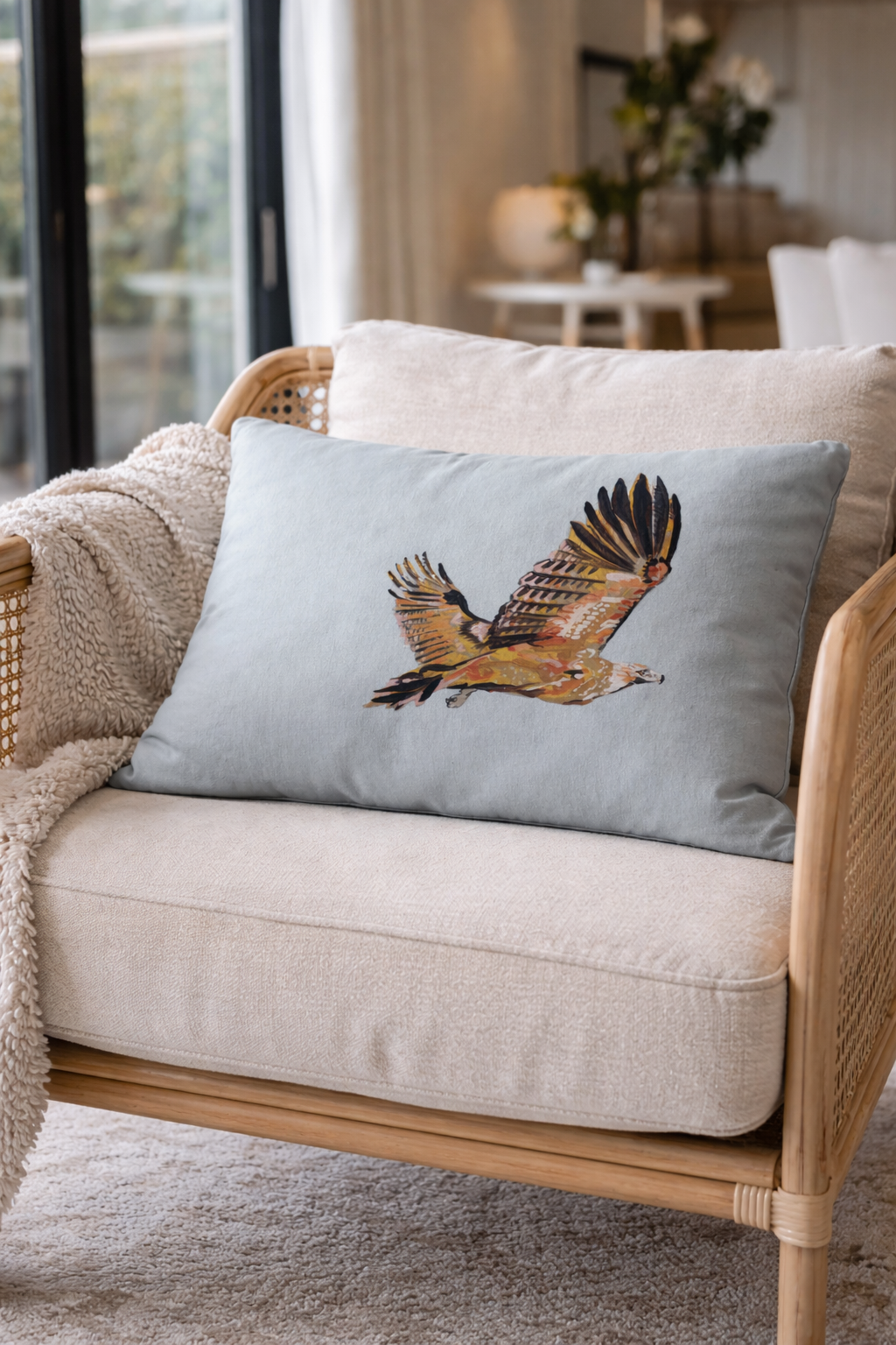 Wedge-tailed Eagle Lumbar Cushion 19x13"