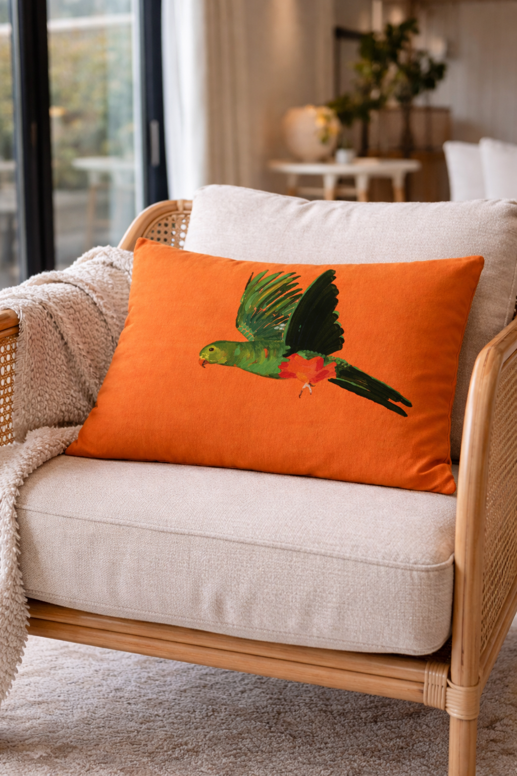 King Parrot Lumbar Cushion 19x13"