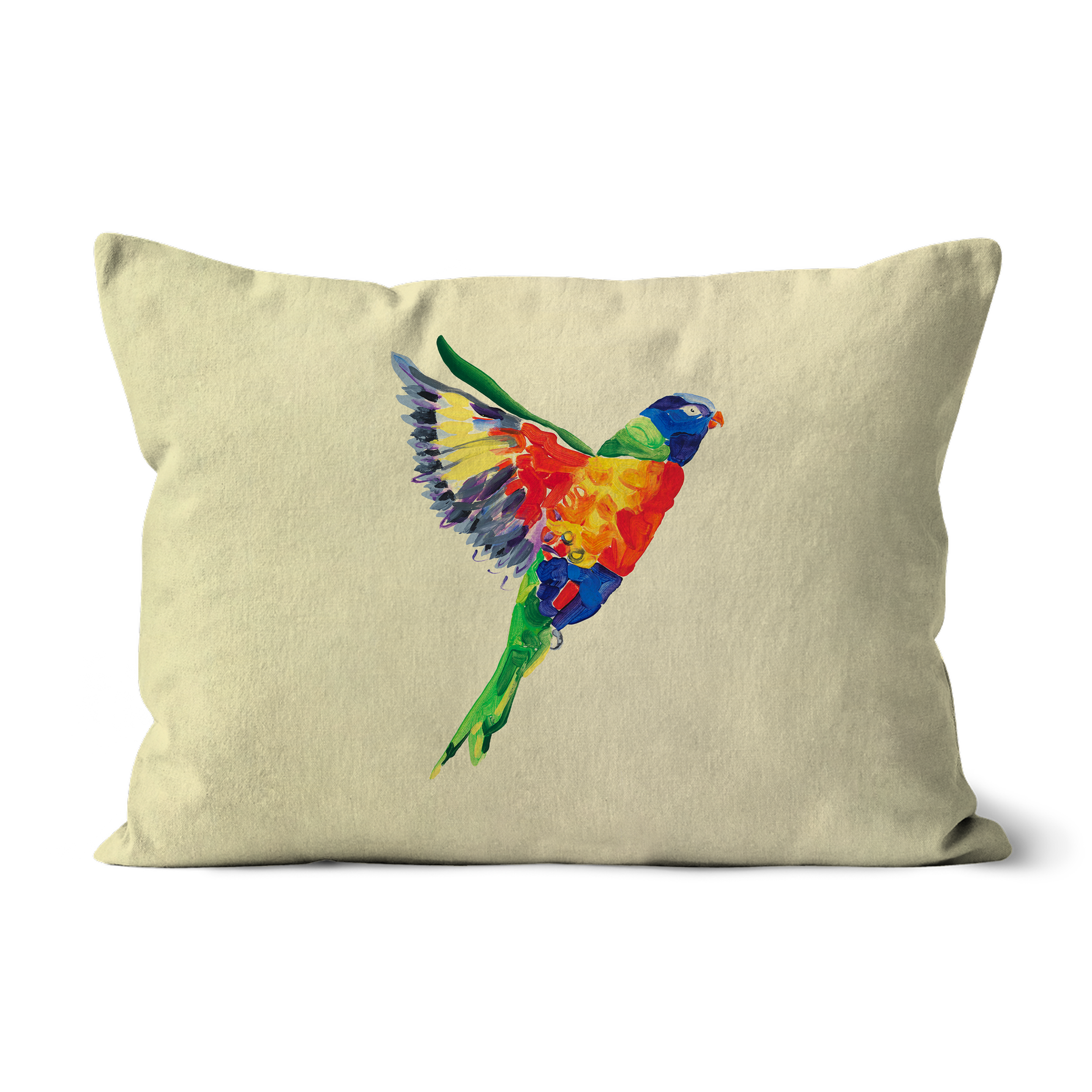 Rainbow Lorikeet Lumbar Cushion 19x13"