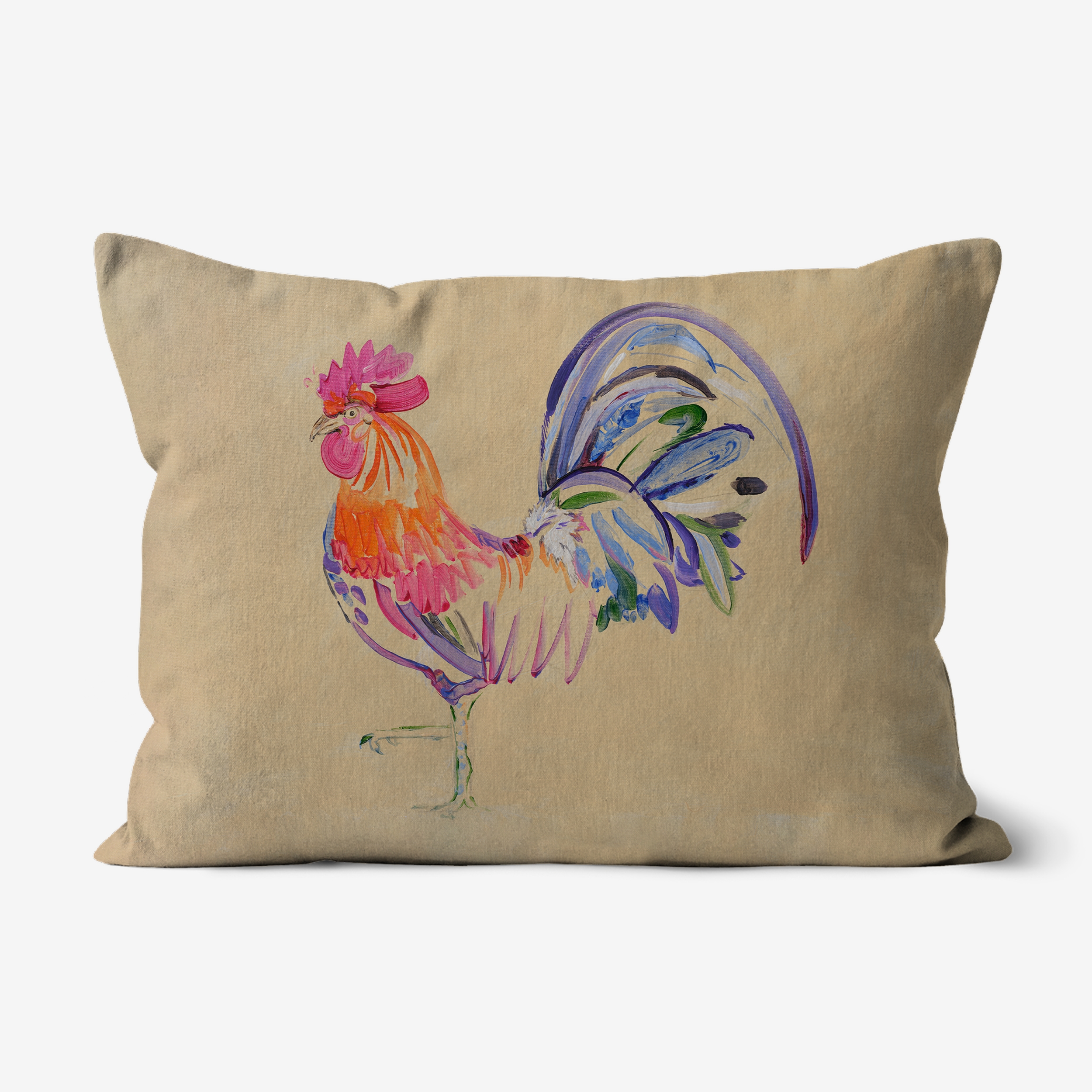 Rooster Lumbar Cushion 19x13"